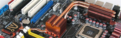 Heatpipekoeling op de Asus P5K Deluxe