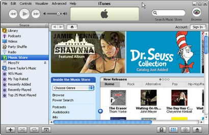 Apple iTunes 7 screenshot (410 pix)