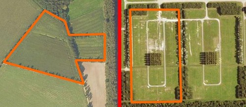 Het nieuwe en oude veld van Campzone Het nieuwe en oude veld van Campzone