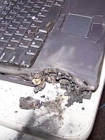 Ontplofte batterij