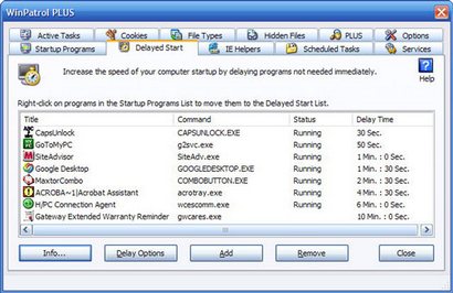 Winpatrol 2007 screenshot (410 pix)