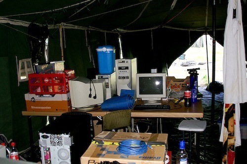 Campzone 2007 - tent bijna opgeruimd