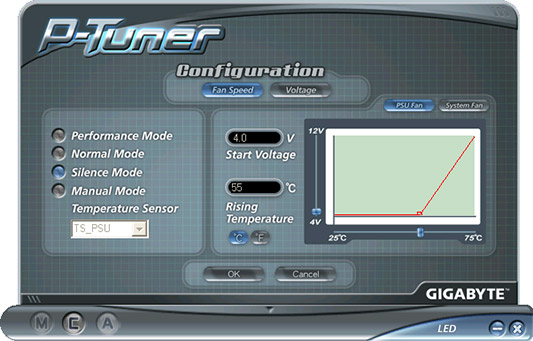 Screenshot Gigabyte Odin GT 800W software Screenshot Gigabyte Odin GT 800W software