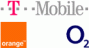 logootjes T-Mobile, Orange en O2
