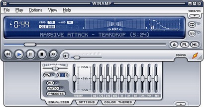 Winamp 5 breed screenshot (410 pix)