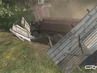 Crysis-vrachtwagen baant zich een weg