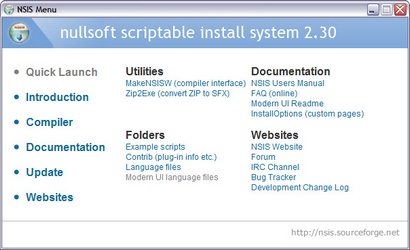 Nullsoft Scriptable Install System 2.30 screenshot (410 pix)