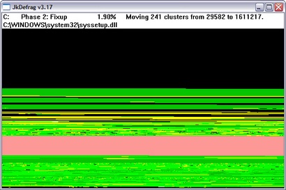 JkDefrag 3.17 screenshot (410 pix)