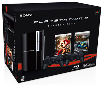 PS3 Starters Pack met Heavenly Sword en F1 PS3 Starters Pack met Heavenly Sword en F1