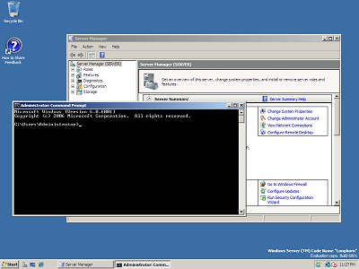 Windows Server 2008 beta 3 build 6001