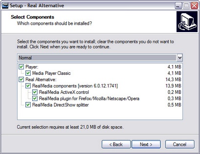 Real Alternative 1.60 - installatie screenie (410 pix)