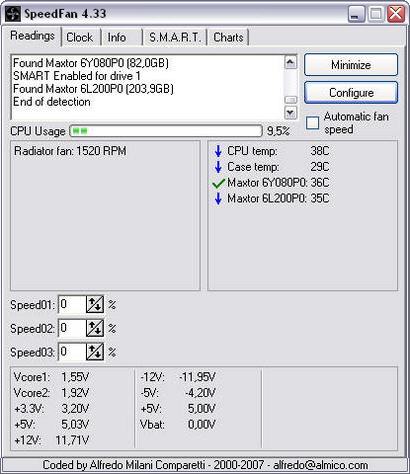 SpeedFan 4.33 screenshot (410 pix)
