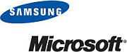 Samsung- en Microsoft-logo