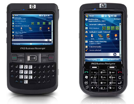 iPaq 914 Business Messenger (links) en iPaq 614 Business Navigator (rechts) iPaq 914 Business Messenger (links) en iPaq 614 Business Navigator (rechts)