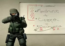 Vriendelijke militair geeft uitleg over Machinima