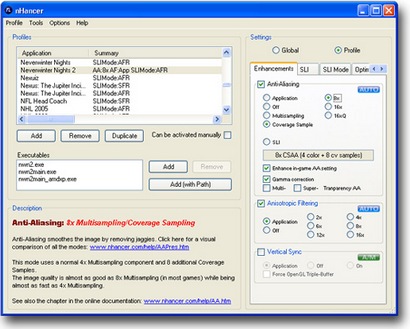 nHancer screenshot (410 pix)