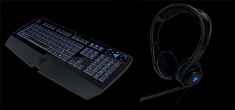 Razer Lycosa-toetsenbord en Piranha-headset