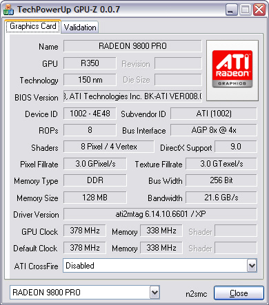 GPU-Z 0.0.7 screenshot