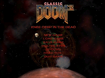 Classic Doom for Doom 3 - beginscherm