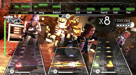 Rock Band gameplay