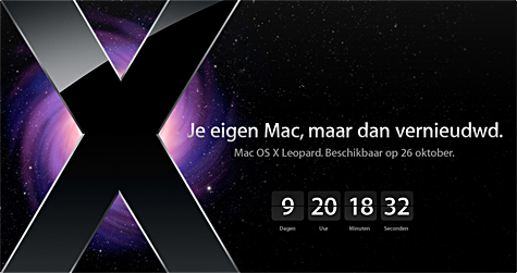 Apple Mac OS X Leopard - countdown