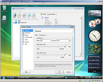VirtualBox - Windows Vista in Windows XP