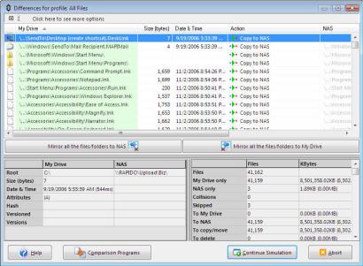 SyncBackSE screenshot (410 pix)