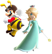 Super Mario Galaxy - Bee Mario en Princess Rosalina