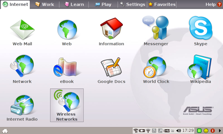 Eee PC Internet-tab (klein) Eee PC Internet-tab (klein)