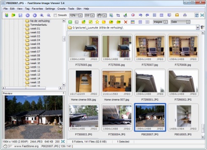 FastStone Image Viewer 3.4 met Vista skin op XP (410 pix)