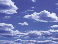 Blauwe wolken