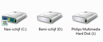 Philips SPE9025CC/10 herkend als externe schijf Philips SPE9025CC/10 herkend als externe schijf