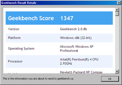 Geekbench 2.0.8b