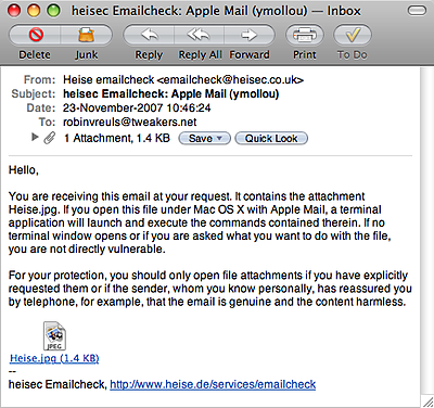 Bug in Leopard Mail.app - test e-mail