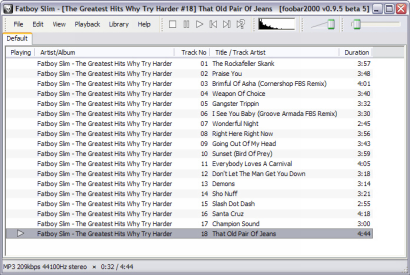 foobar2000 0.9.5 beta 5 screenshot