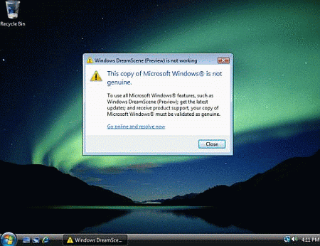 Windows Vista in reduced functionality mode