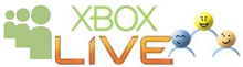 Xbox Live met socialnetworkingsites logo\'s