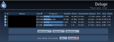 Deluge - web-interface