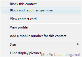 Windows Live Messenger spim rapporteren