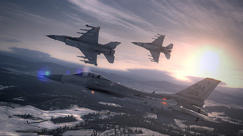 Ace Combat 6 - F-16\'s in formatie