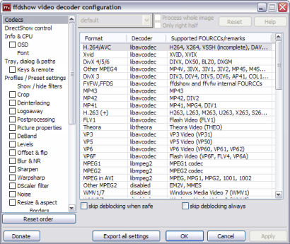 ffdshow tryouts official beta 4 screenshot (410 pix)