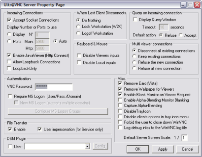 UltraVNC screenshot (410 pix)