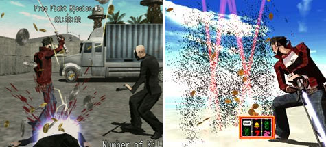 Links: Scene met bloed, Rechts: Gecensureerde versie Links: Scene met bloed, Rechts: Gecensureerde versie