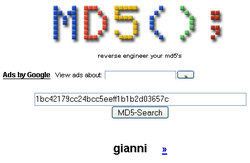 MD5 met Google