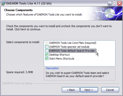 Daemon Tools 4.11 Lite screenshot (410 pix)