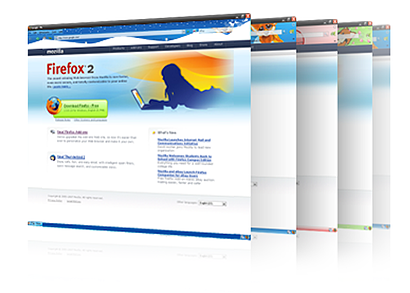 Mozilla Firefox Personas collage