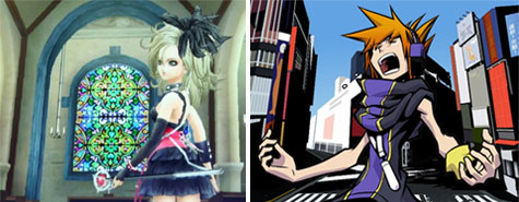 Dragon Quest Swords (links), The World Ends With You (rechts)