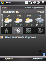 HTC Touch Dual Screenshot Touch-Flo Weersbericht vijf dagen