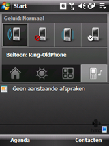 HTC Touch Dual Screenshot Touch-Flo Geluidsinstellingen