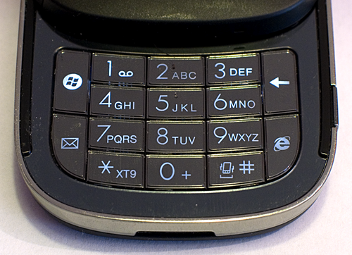 HTC Touch Dual Toetsenbord uitgeschoven